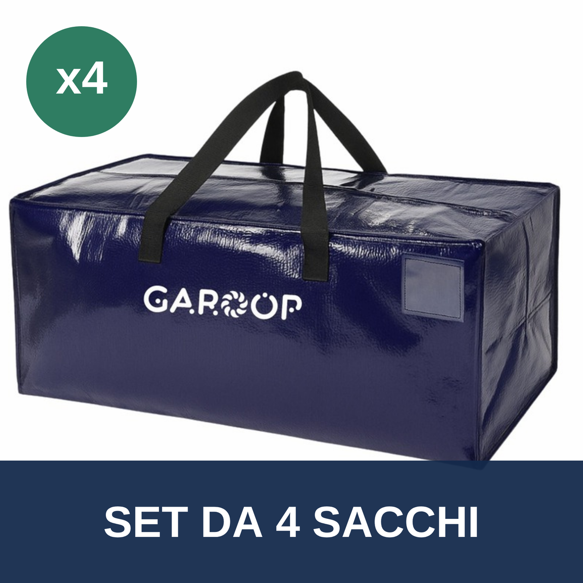 Lot de 4 sacs de déménagement XXL GAROOP