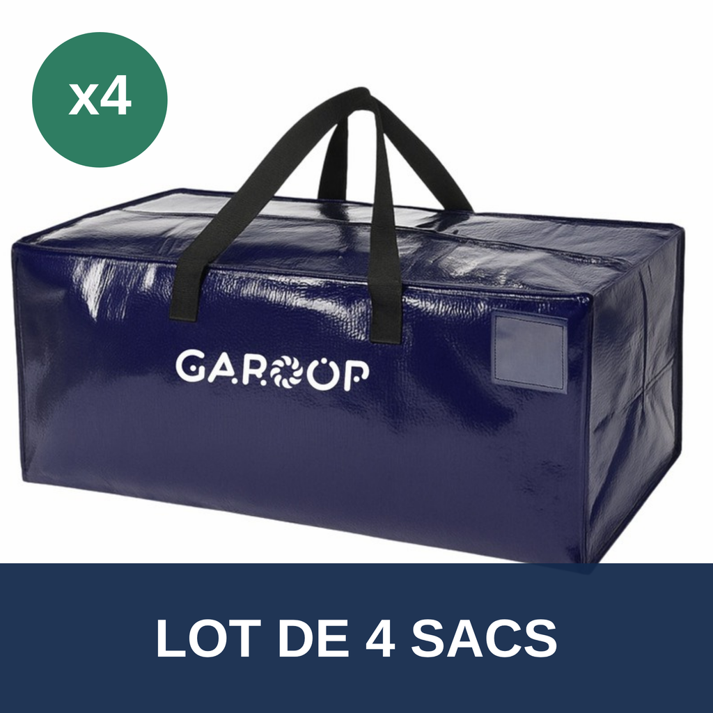 Lot de 4 sacs de déménagement XXL GAROOP
