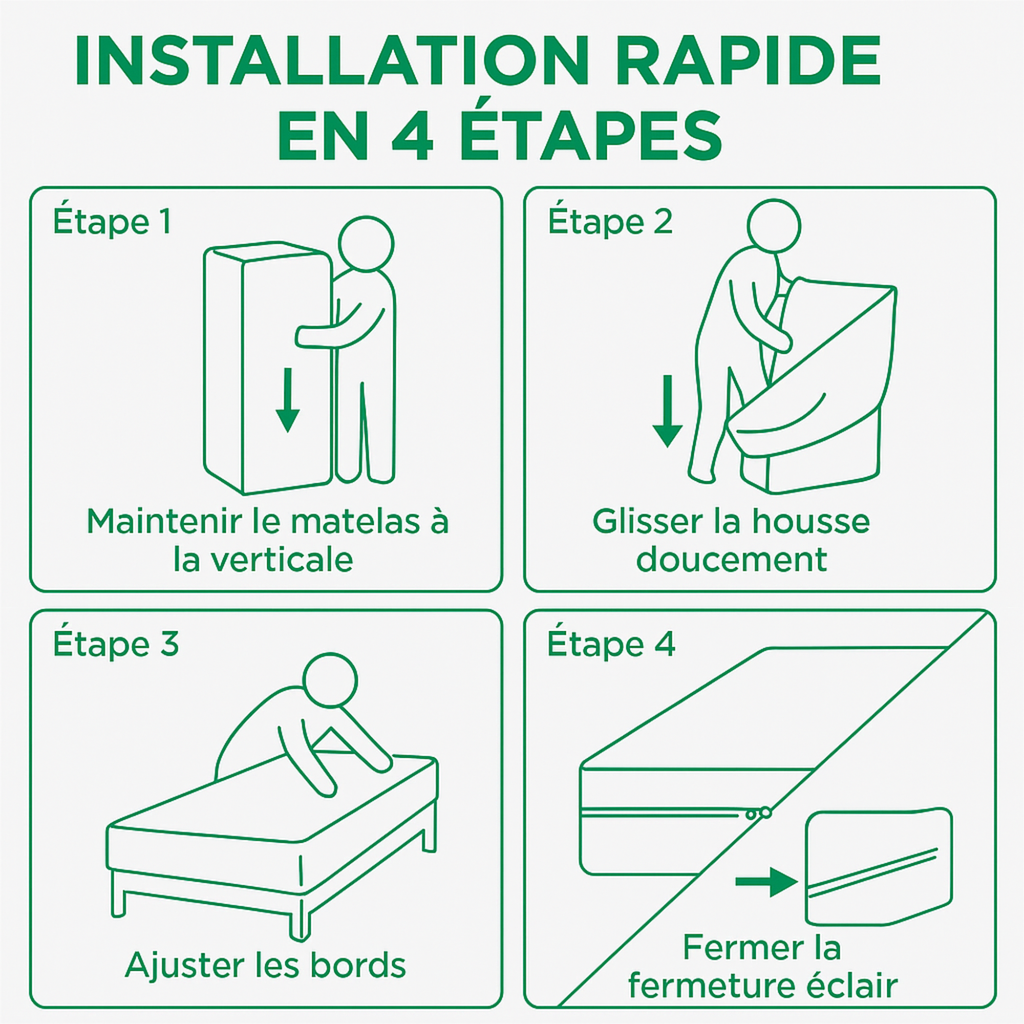 GAROOP Coprimaterasso Anti-Cimici da Letto Impermeabile Anti-Acari Certificato OEKO-TEX 90 a 160 cm