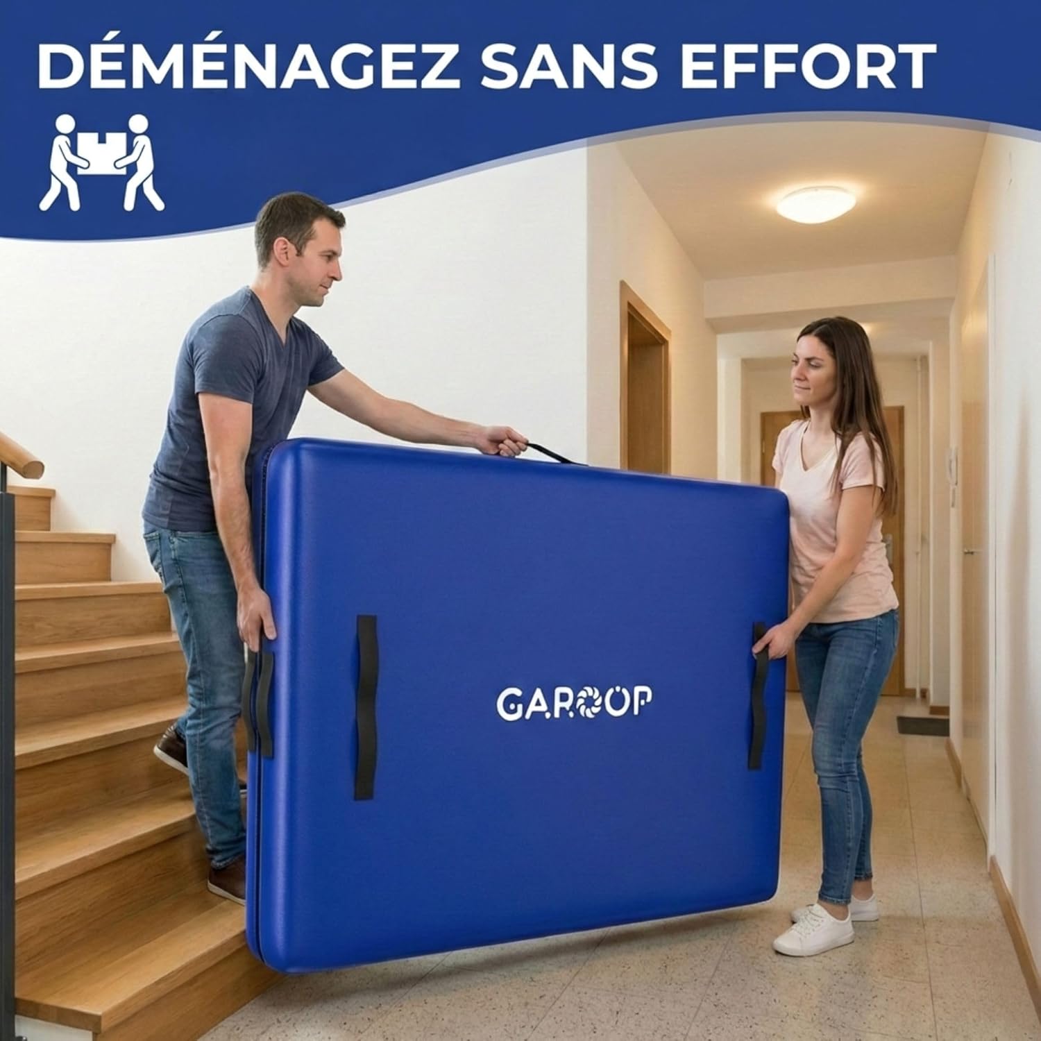 GAROOP Housse Protection Matelas Déménagement Polypropylène PP Toutes Tailles 90x200 à 200x200 cm