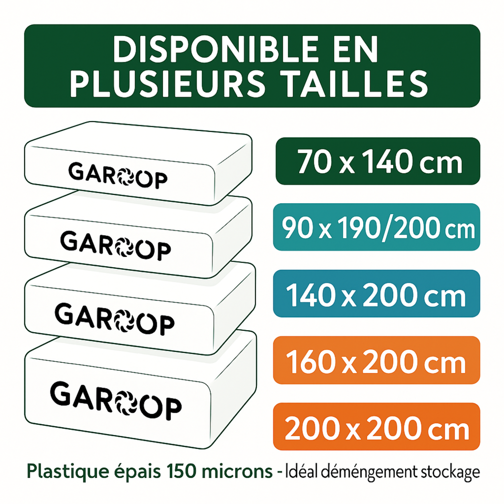 Housse de Protection en Plastique pour Matelas