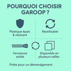 Housse plastique pour matelas — détail fermeture